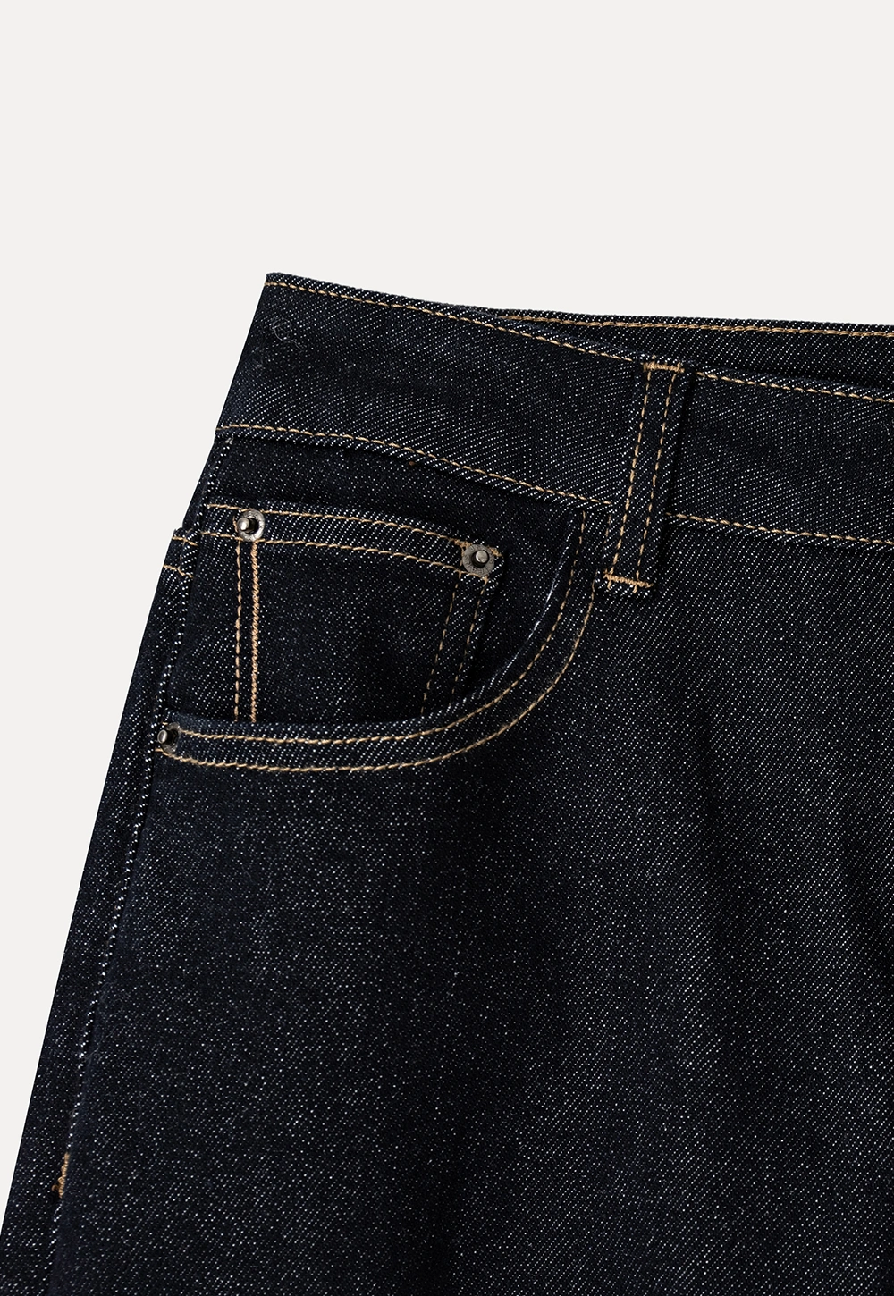 Wide Leg Straight Cut Denim Jeans