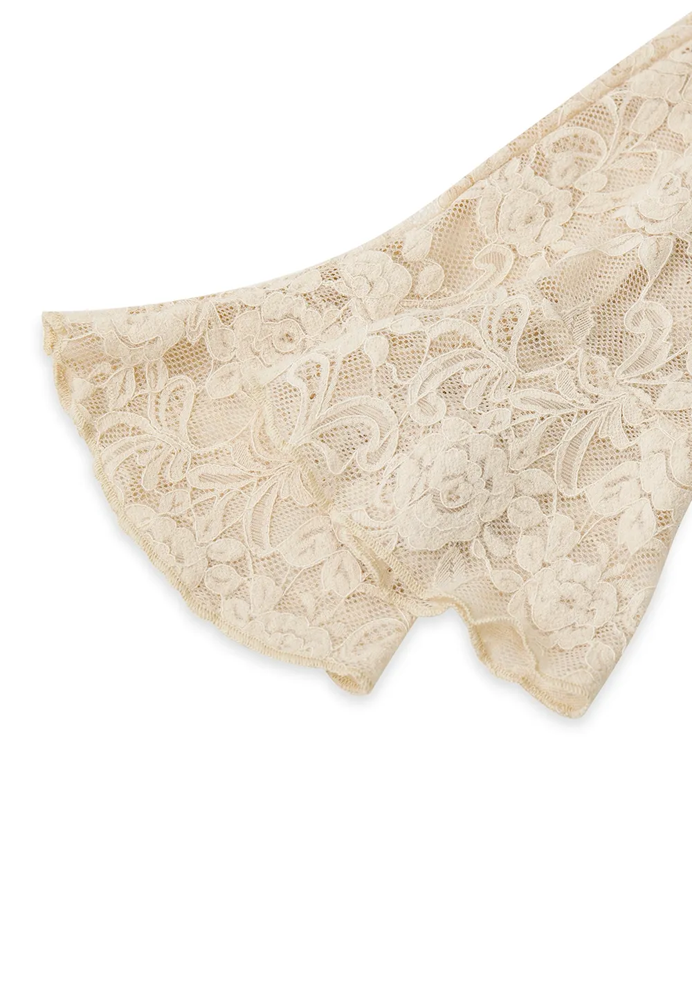 Lace Long Sleeve Square Neck Top