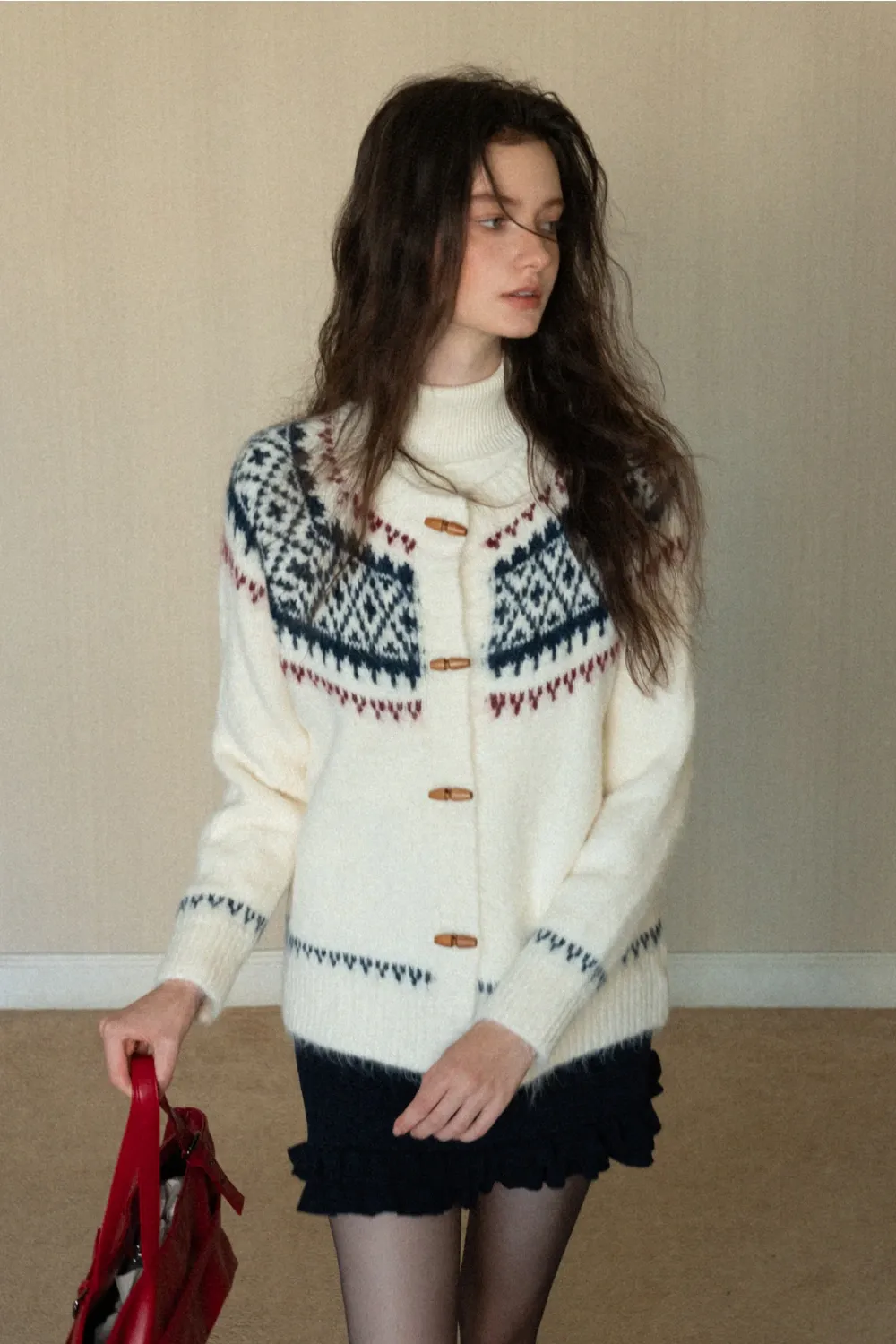 Fair Isle Button-Down Cardigan