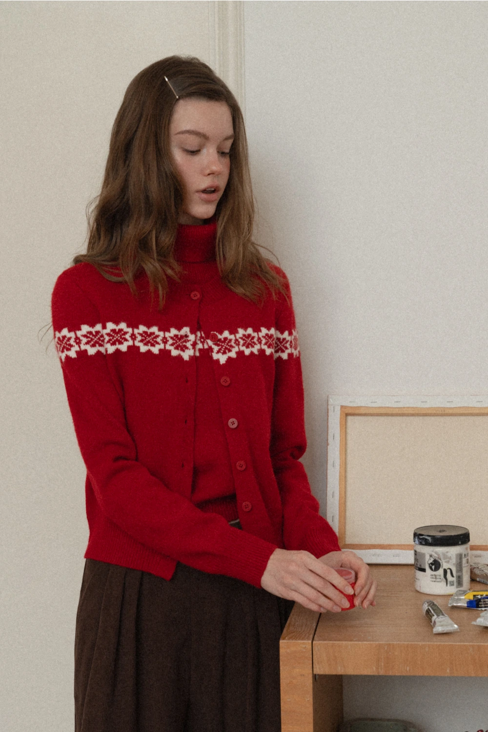 Fair Isle Sweater & Cardigan Set