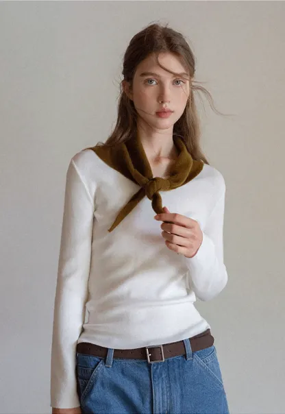 Triangle Versatile Knit Scarf and Shawl