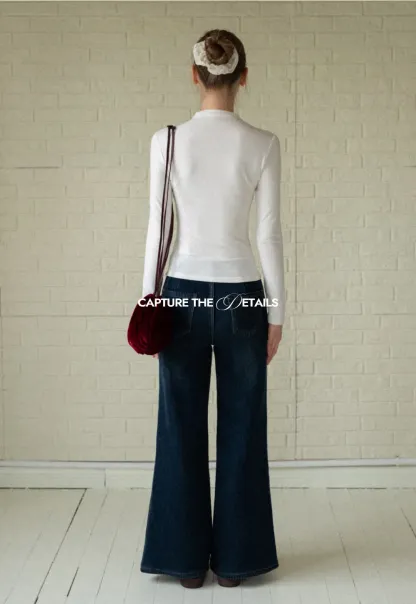 Basic Mock Neck Long Sleeve Top