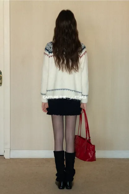 Fair Isle Button-Down Cardigan