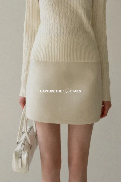 Basic A-Line Wool Skirt