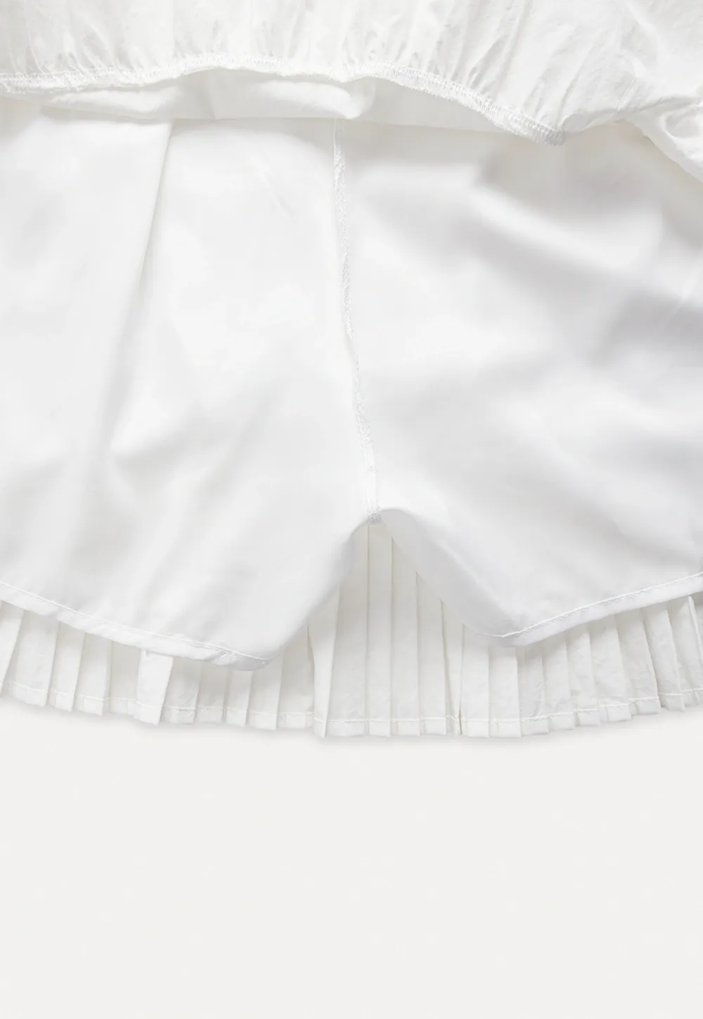 White Collared Button-Up Top