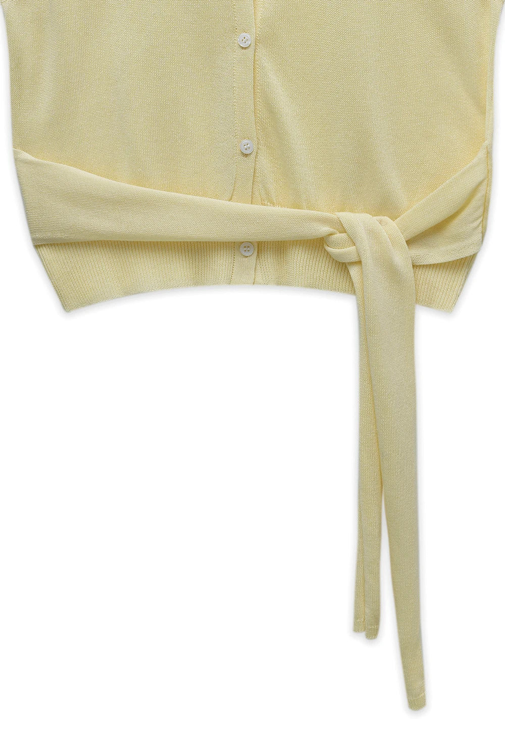 Women's Sleeveless Knit Top with Waist Tie