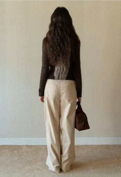 Wide-Leg Corduroy Pants