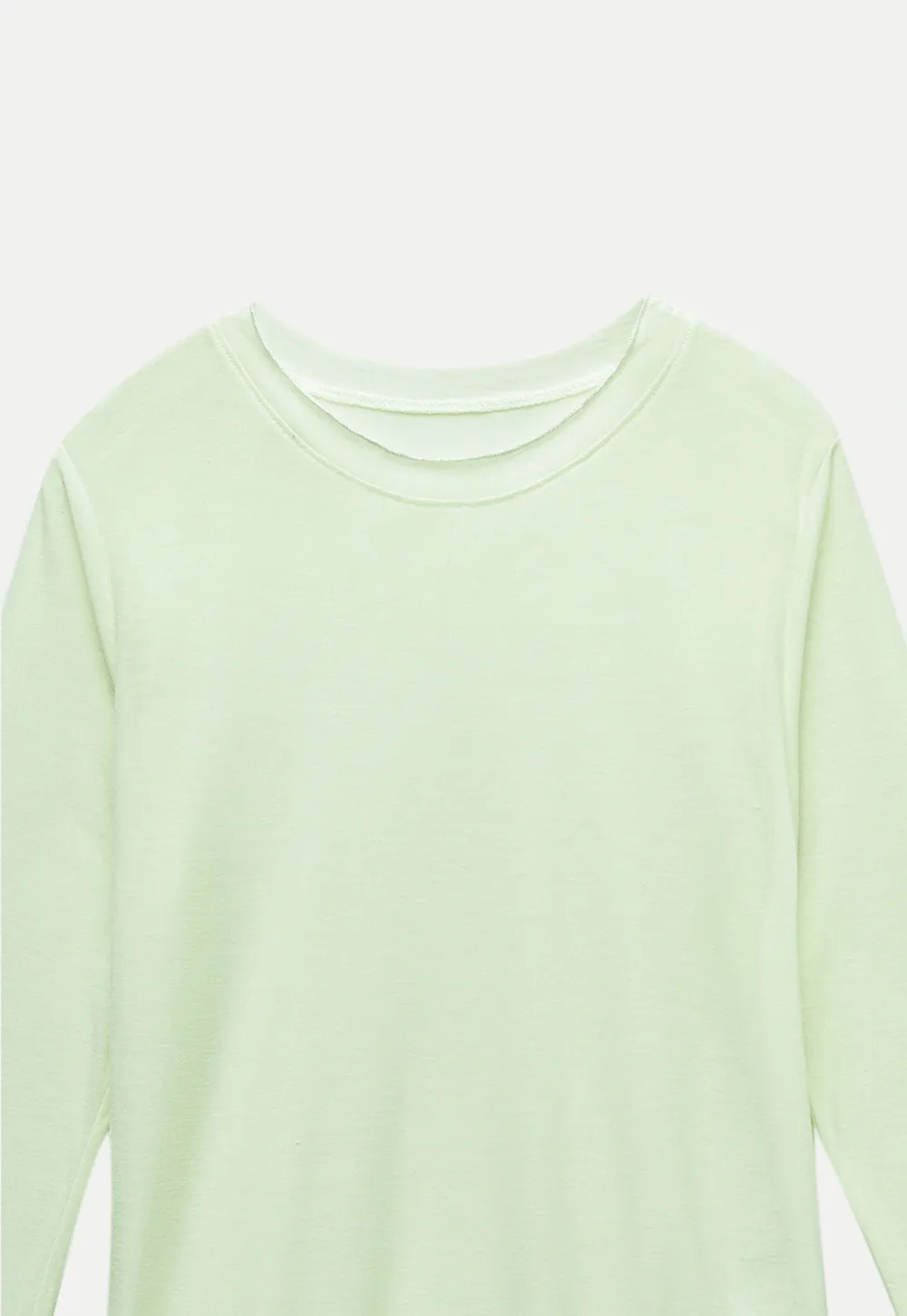 Long-Sleeve Peplum Hem T-Shirt