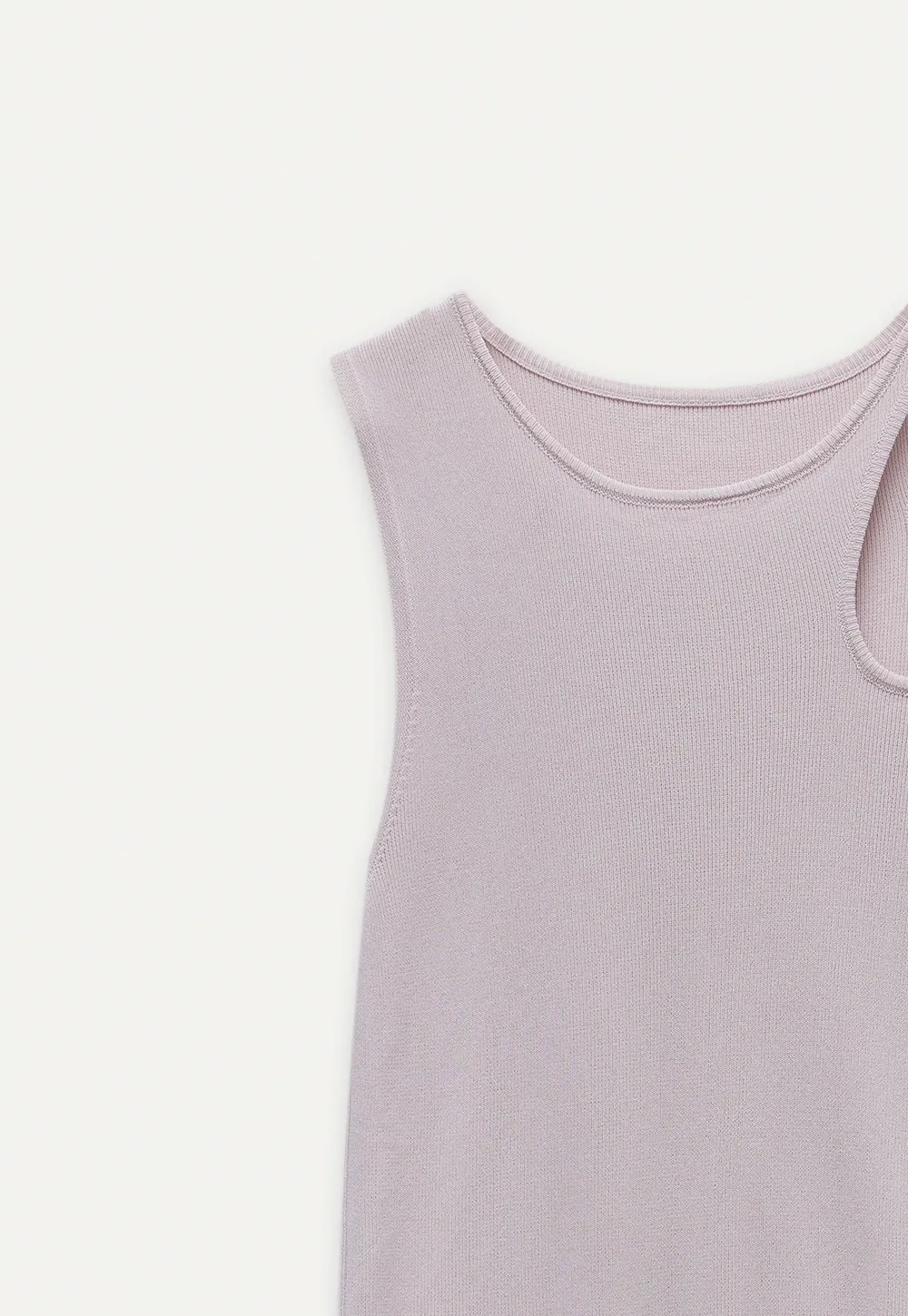 Asymmetric Cutout Knit Tank Top