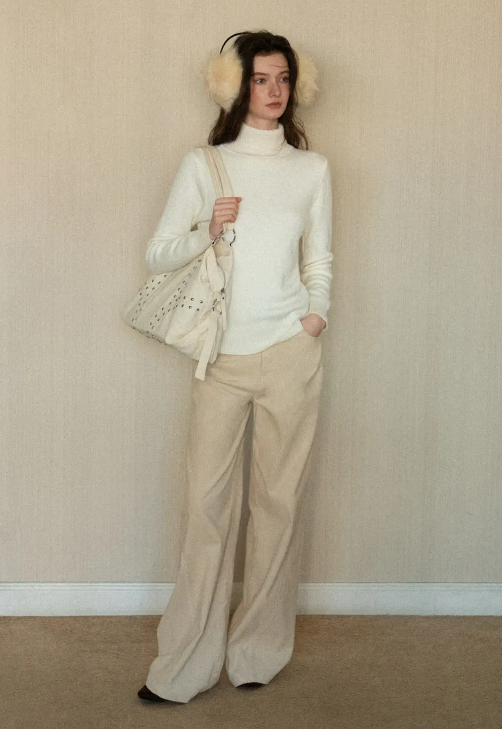 Wide-Leg Corduroy Pants