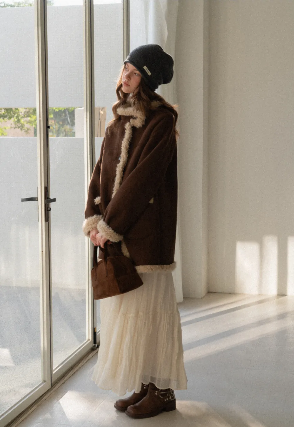 Tiered Crinkle Maxi Skirt