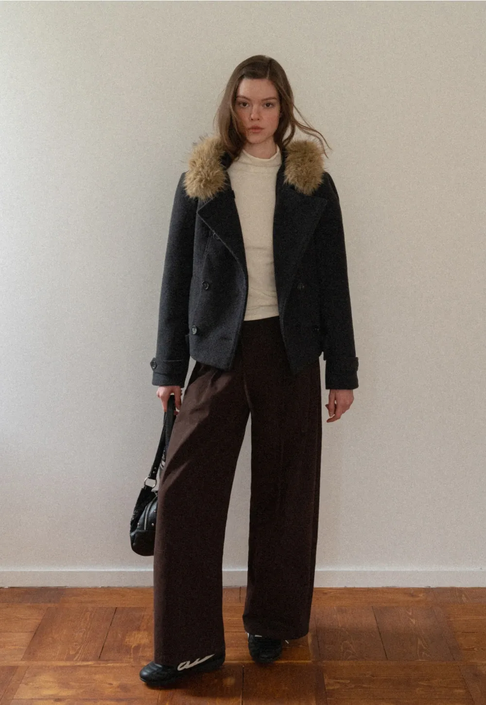 Women Pleated Wide-Leg Trousers