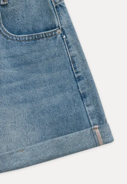 Women’s High‑Waist Ripped Denim Shorts