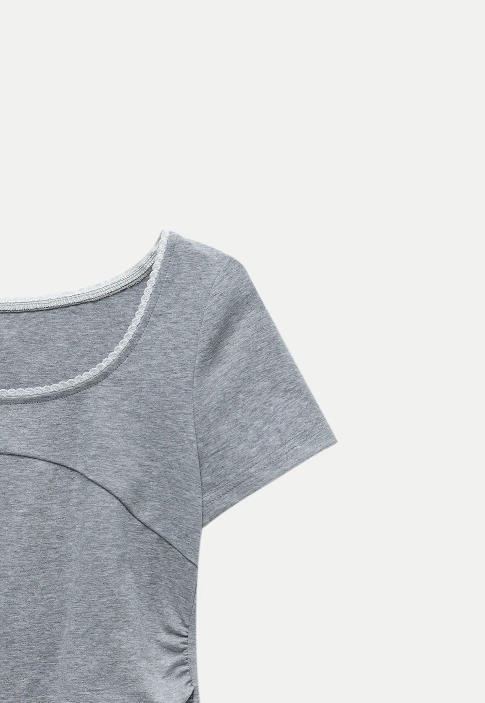 Women's Slim Fit Lace Trim T-Shirt