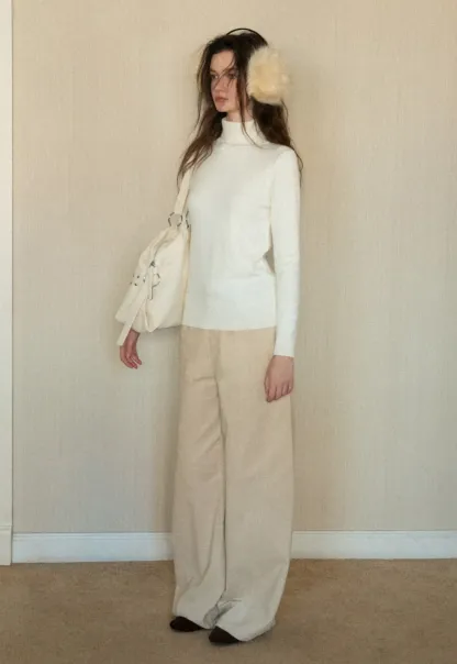 Wide-Leg Corduroy Pants