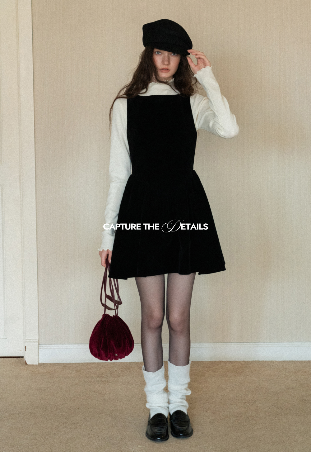 Chic Light Blue Ruffle Trim Turtleneck Sweater