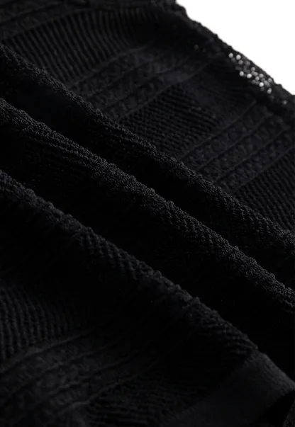 Women's Hollow Out Knit Long Sleeve Cardigan