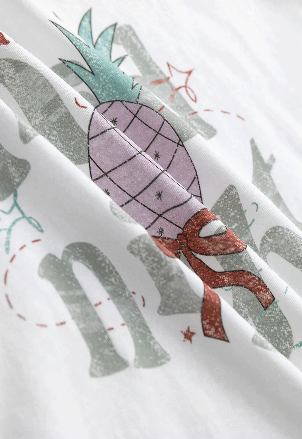 Women's Pineapple Letter Graphic T-Shirt