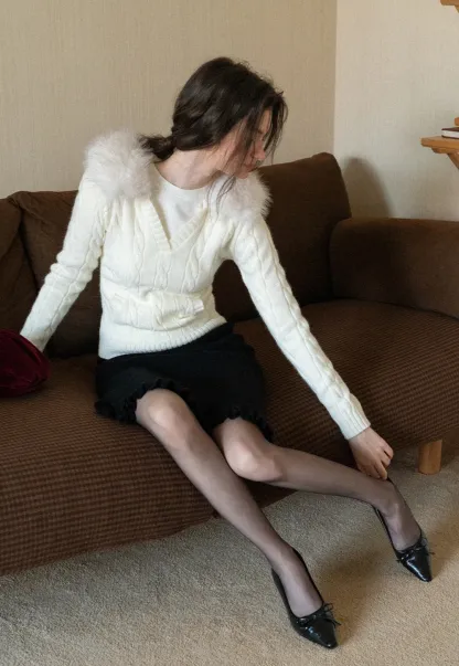 Elegant A-Line Knitted Skirt