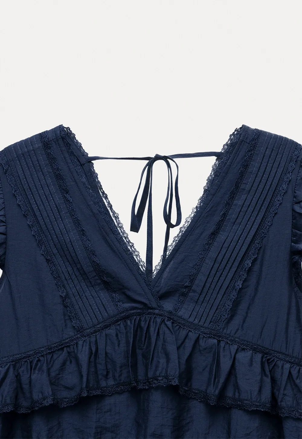 Vintage Style Layered Ruffle Top for Women