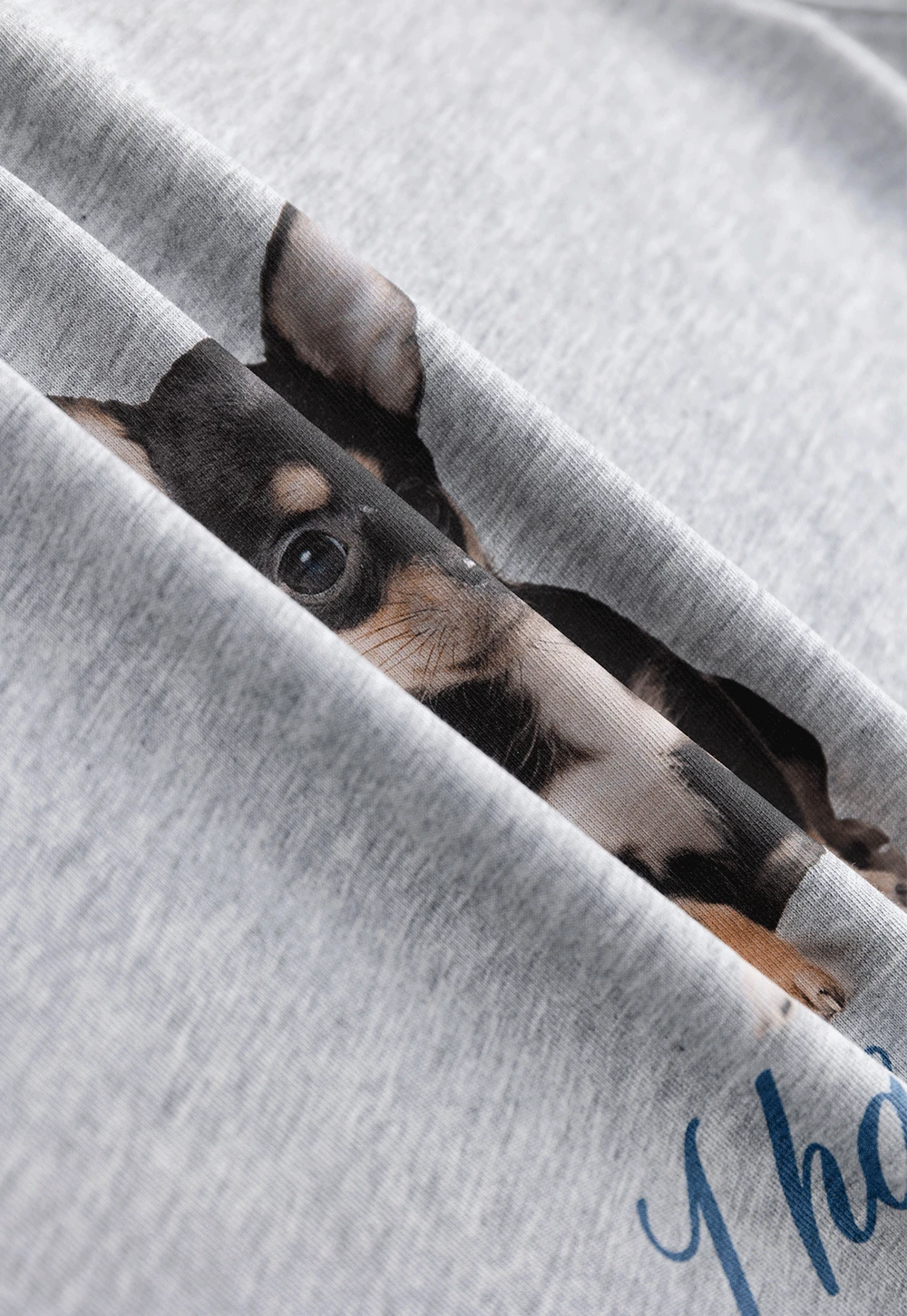 Artistic Dog Graphic Fitted Tee