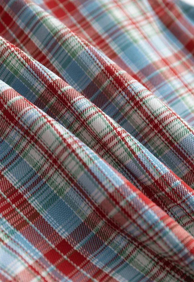 Plaid Sleeveless Top with Side Tie
