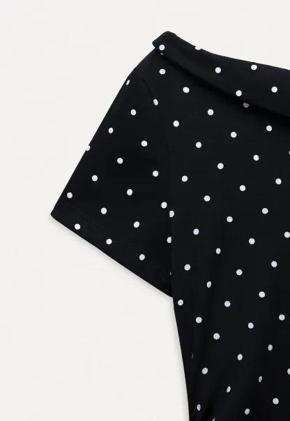 Women’s One Shoulder Polka Dot Mini Dress