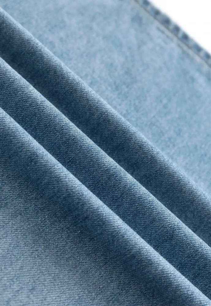 Women’s Distressed Wide-Leg Denim Bermuda Shorts