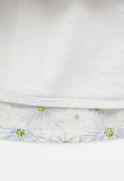 Square Neck Puff Sleeve Daisy Print Dress