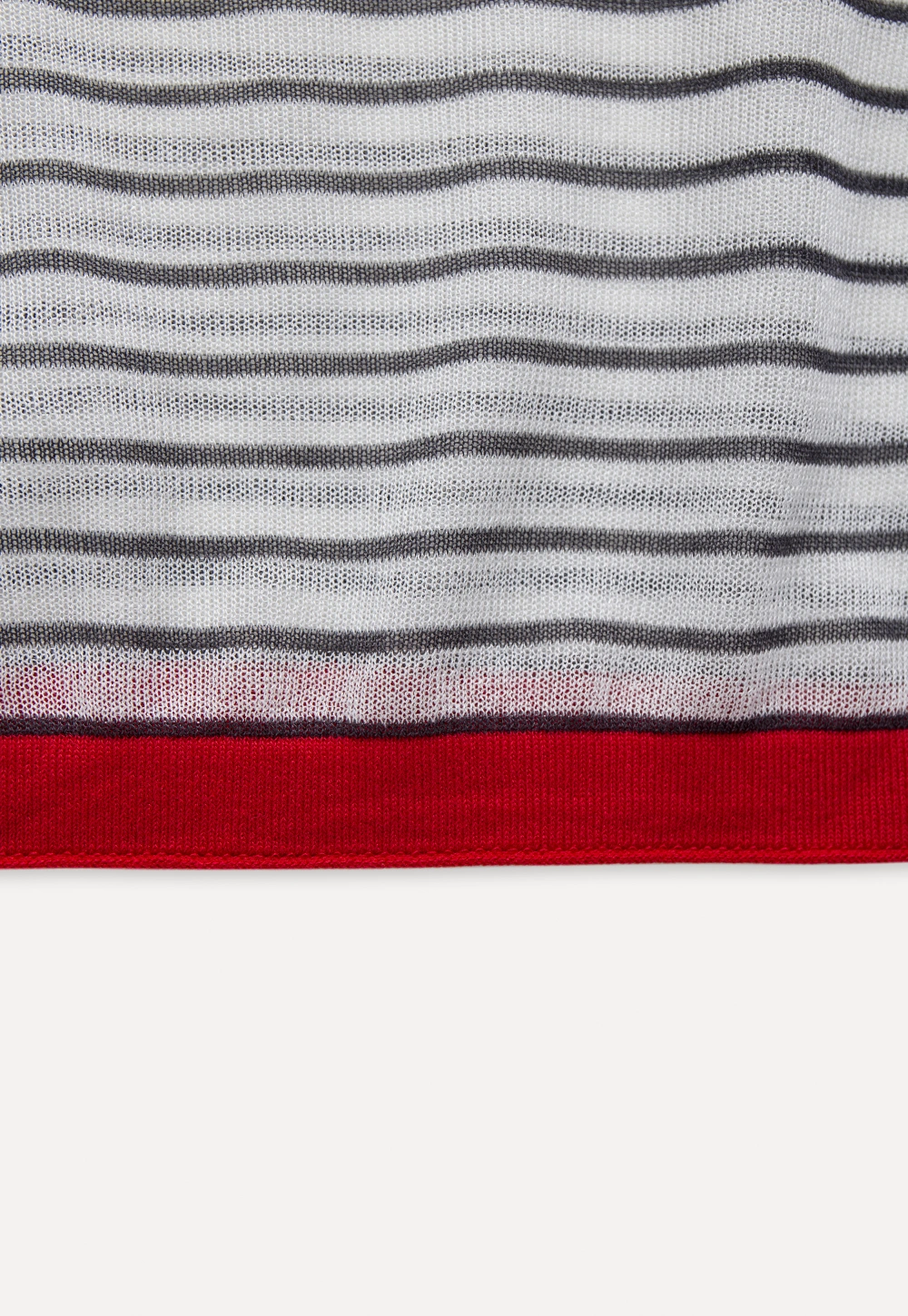 Women’s Striped Sheer Long Sleeve Knit Top