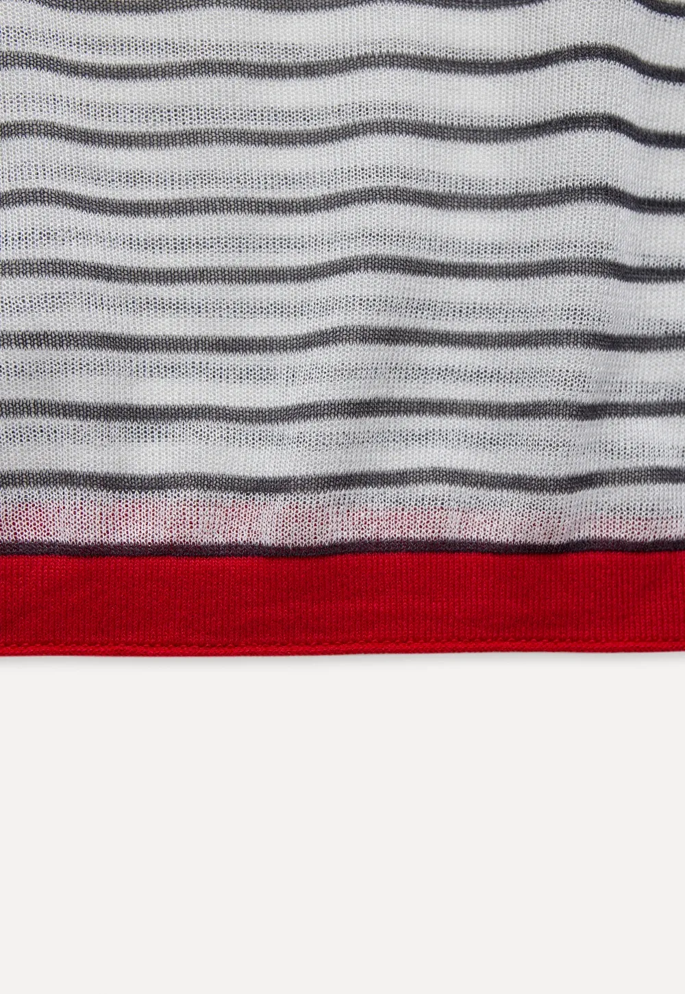 Women’s Striped Sheer Long Sleeve Knit Top