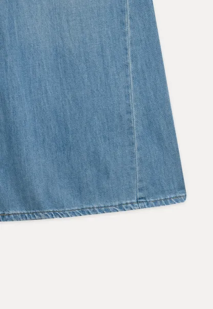 omen’s High Waist Wide Leg Jeans with Bow