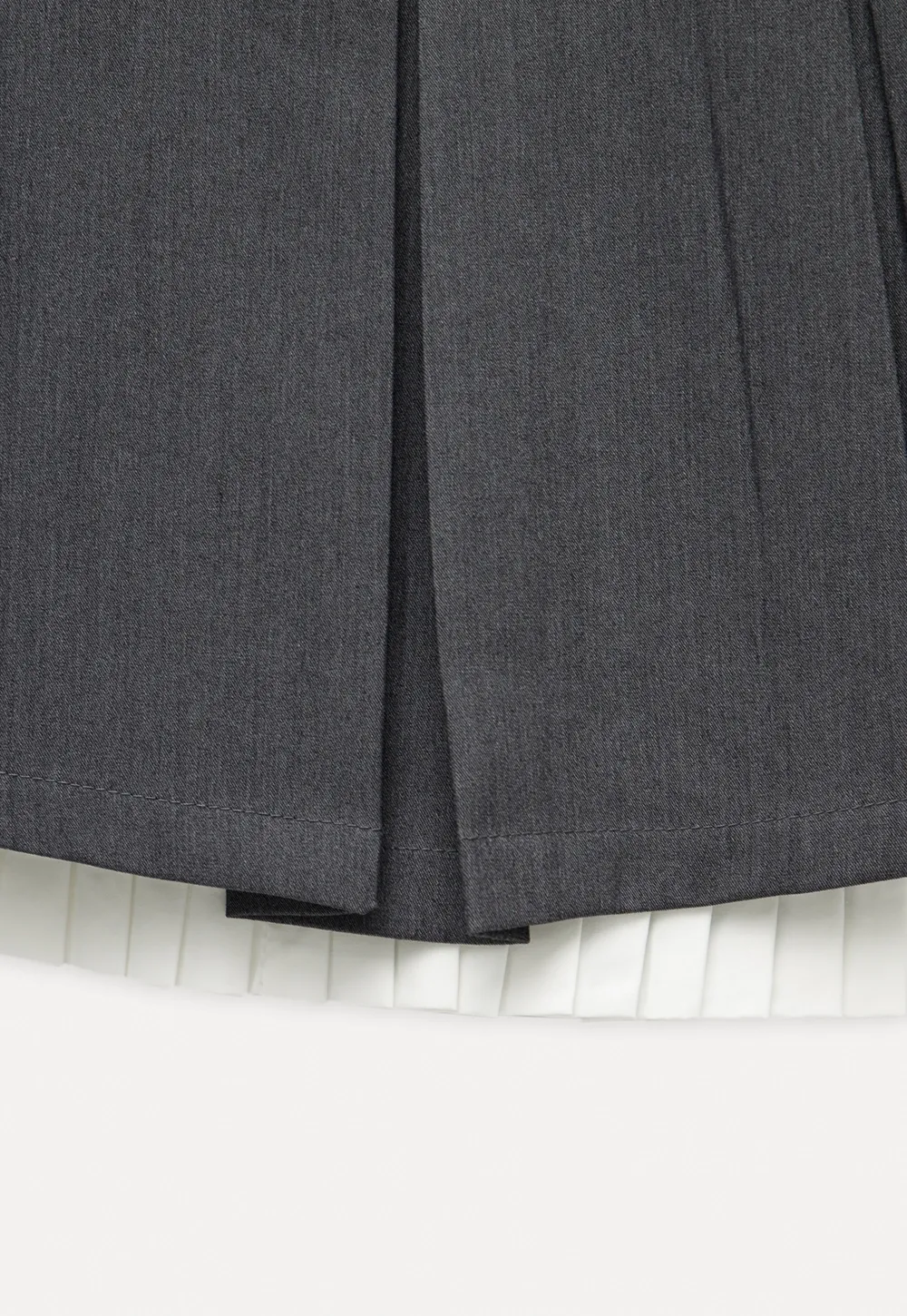 Pleated Layered Skirt Shorts with Belt