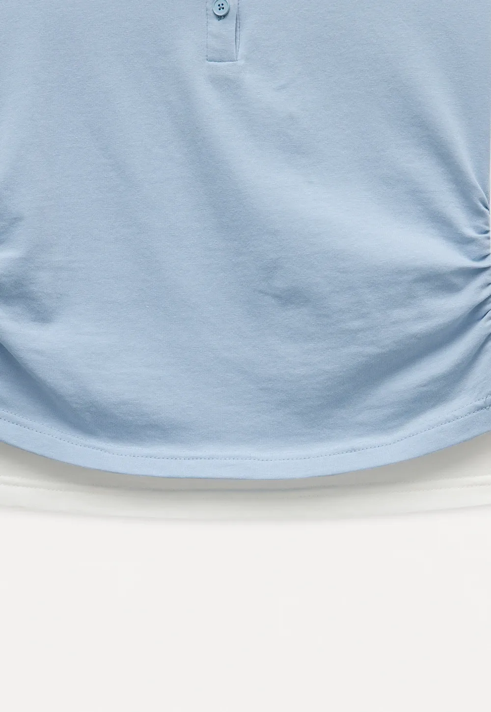 Women’s Slim Fit Button Front Ribbed T-Shirt