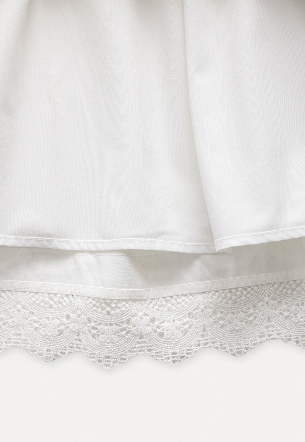 Women's High Waist A-Line Lace Hem Midi Skirt