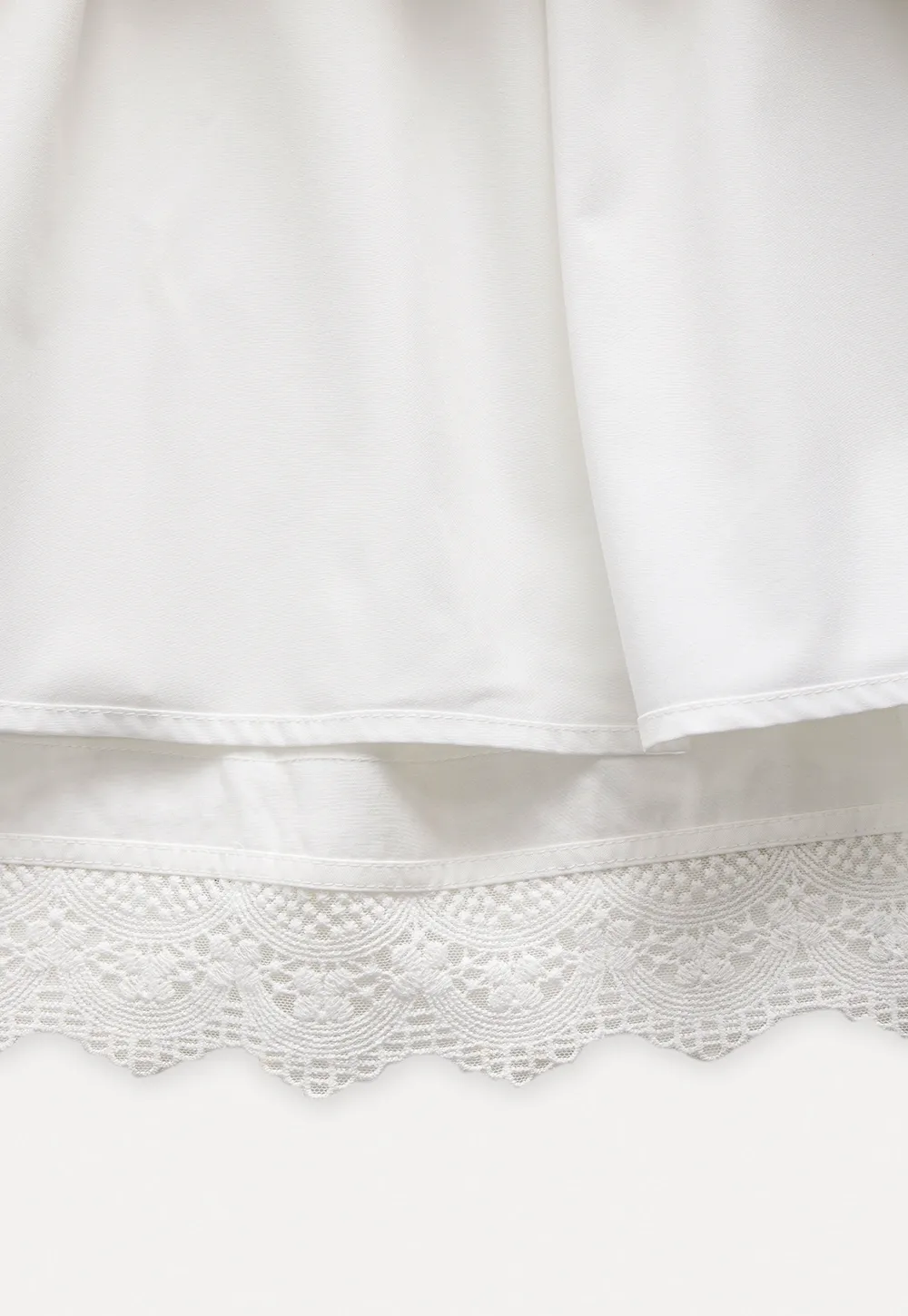 Women's High Waist A-Line Lace Hem Midi Skirt