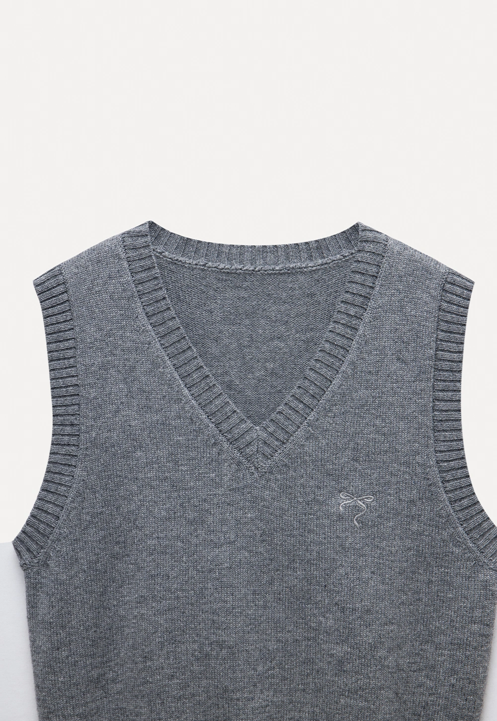 V-Neck Knit Sweater Vest