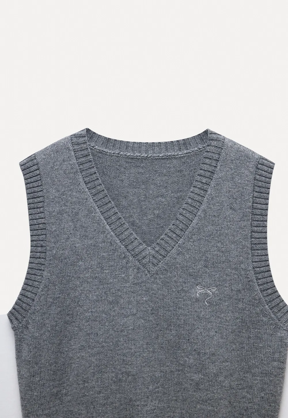 V-Neck Knit Sweater Vest