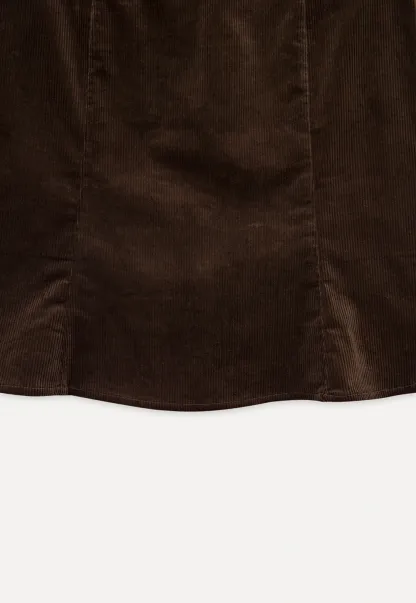 A-Line Mini Skirt for Women High Waist Faux Suede Casual Skirt