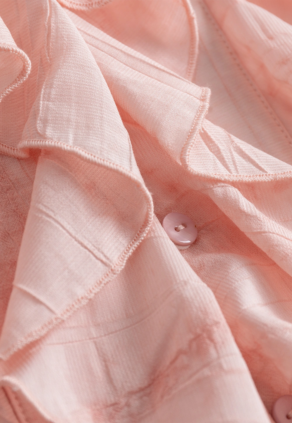 Womens Ruffle Chiffon Long Sleeve Blouse