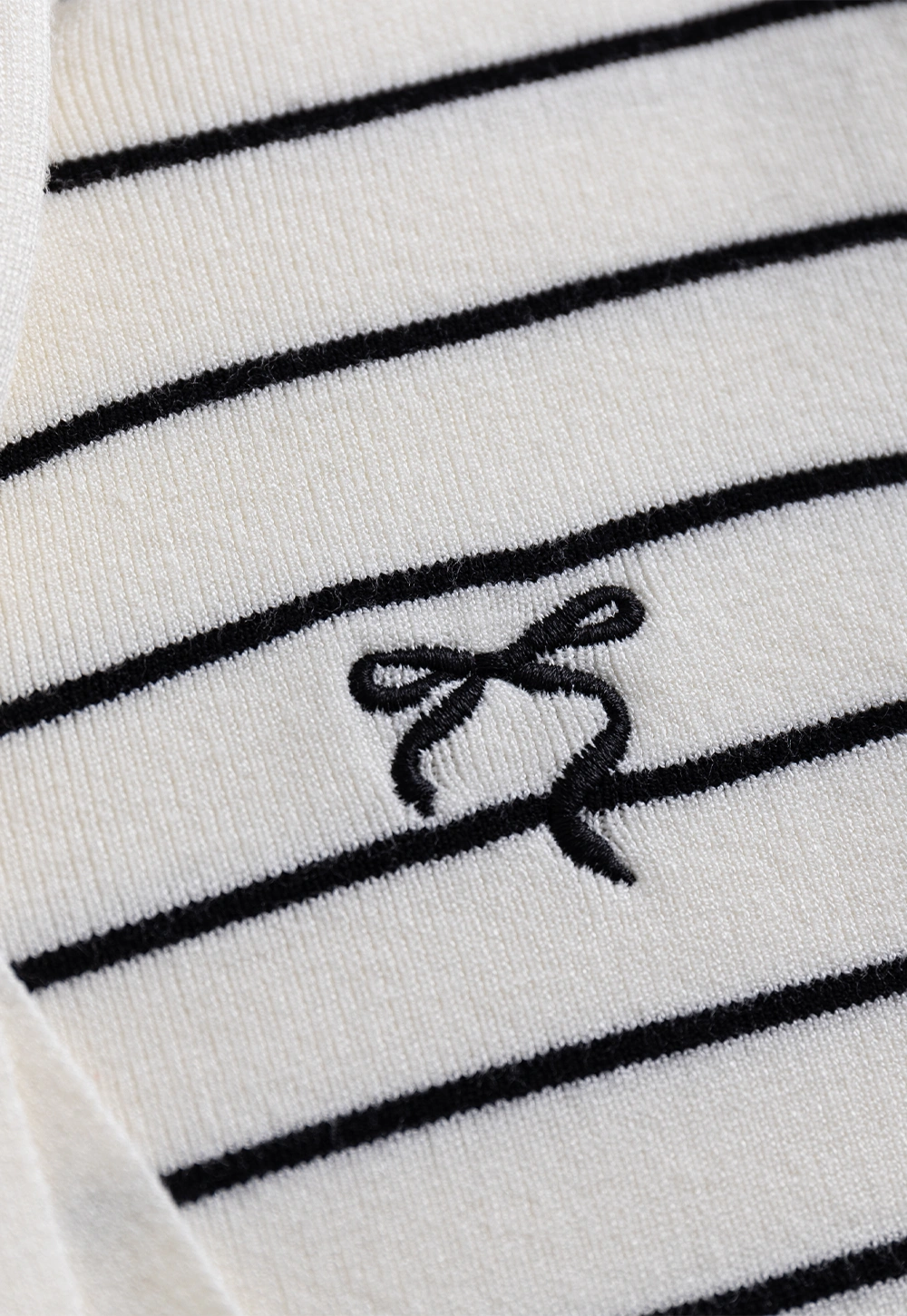 Womens Casual Striped Bow Knot Sweater