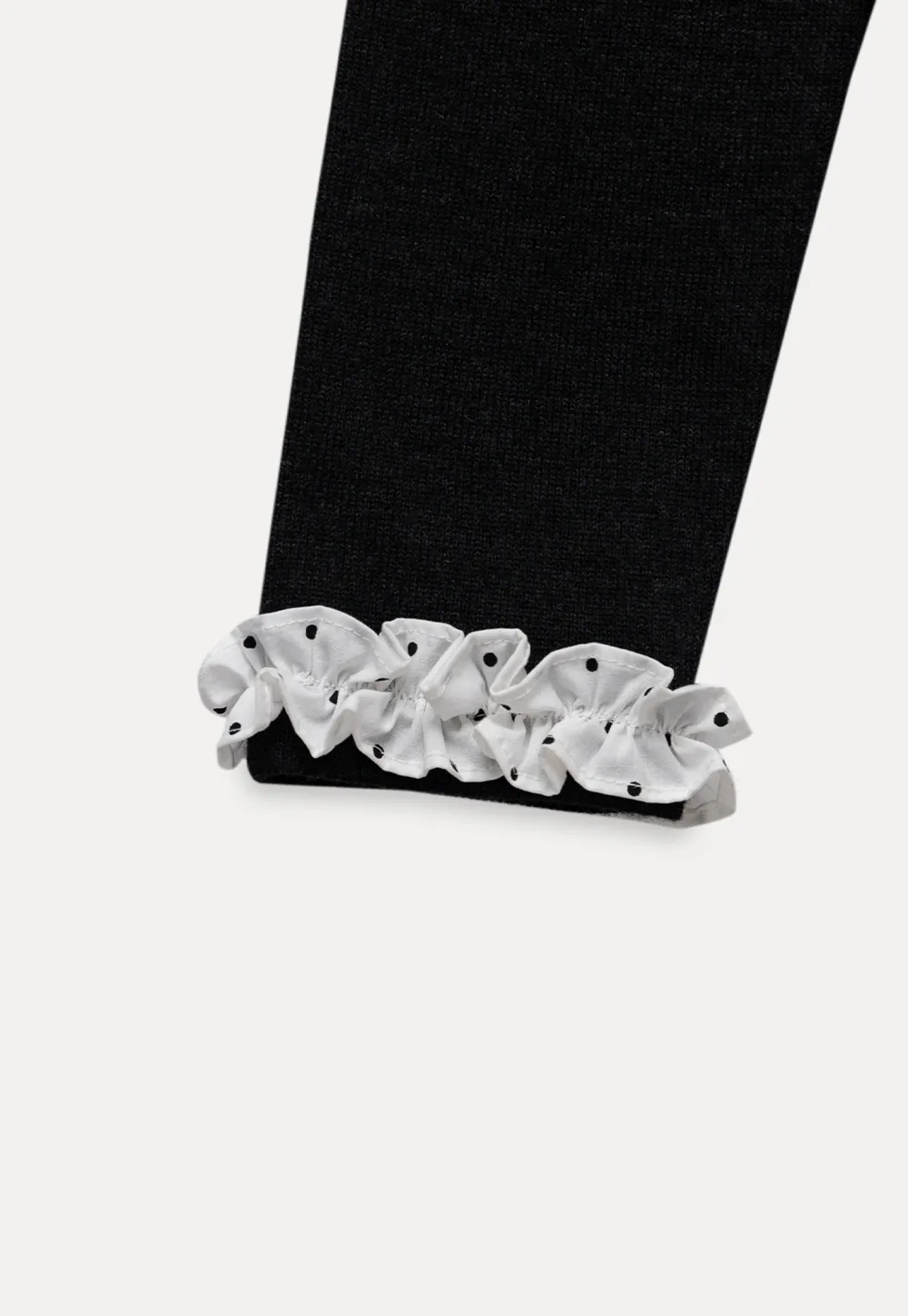 Ruffle Trim Button Down Knit Cardigan