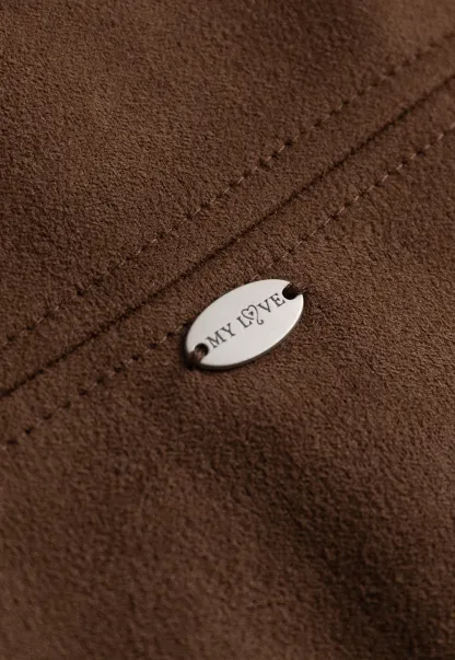 Womens High Waist Suede Mini Skirt