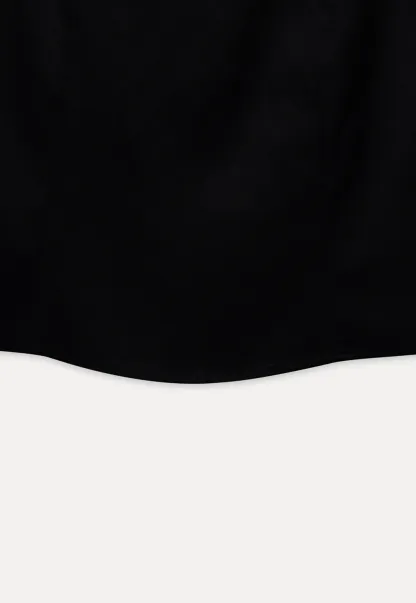 Womens Black High Waist A-Line Mini Skirt