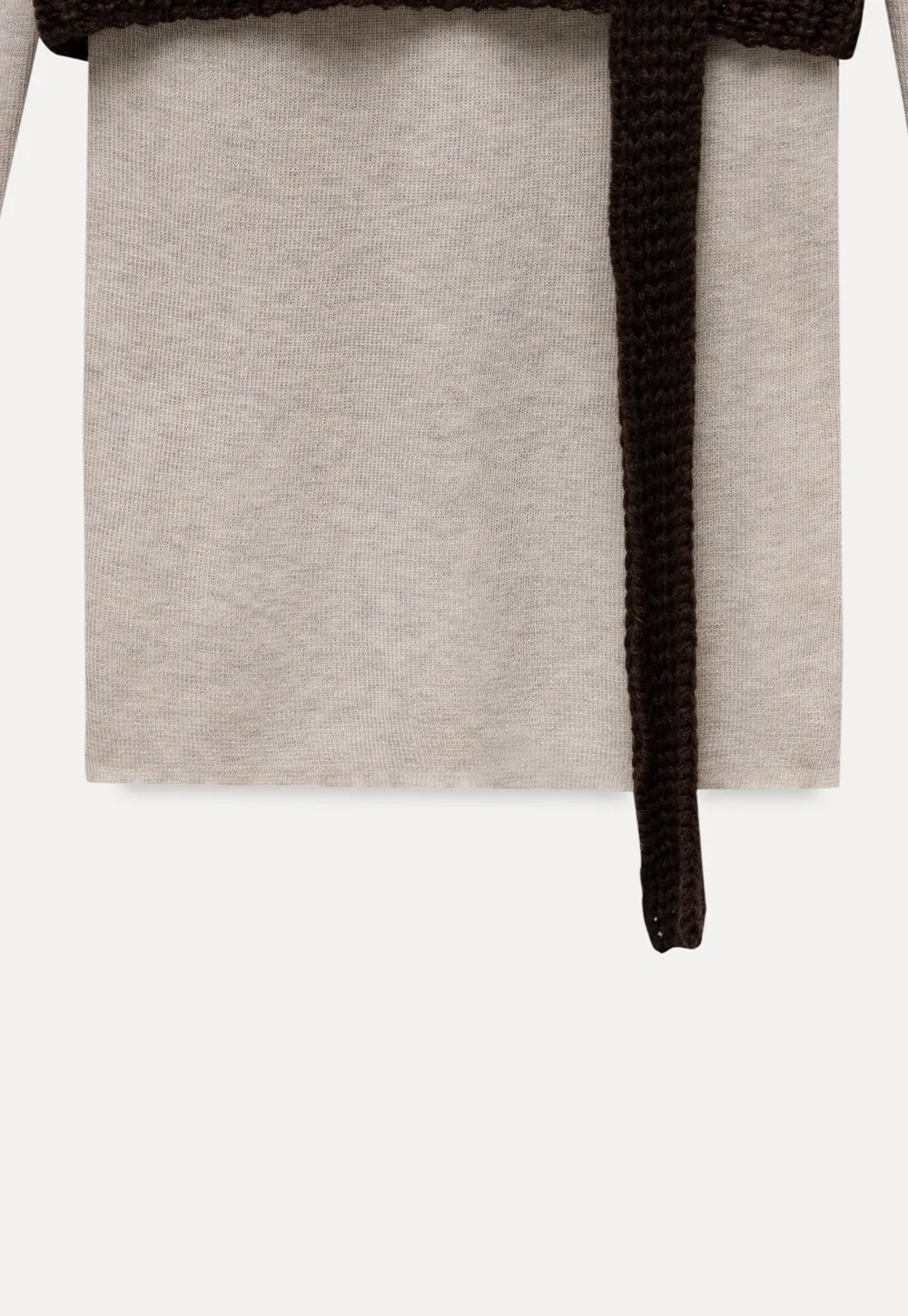 Womens Long Sleeve Knit Shirt with Tie Detail