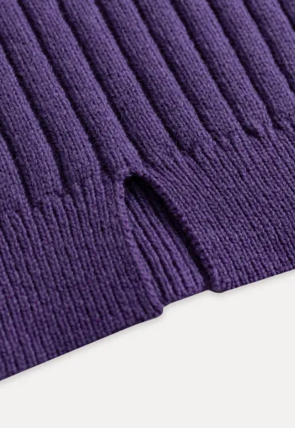 Womens Solid Color Ribbed Sweater Vest