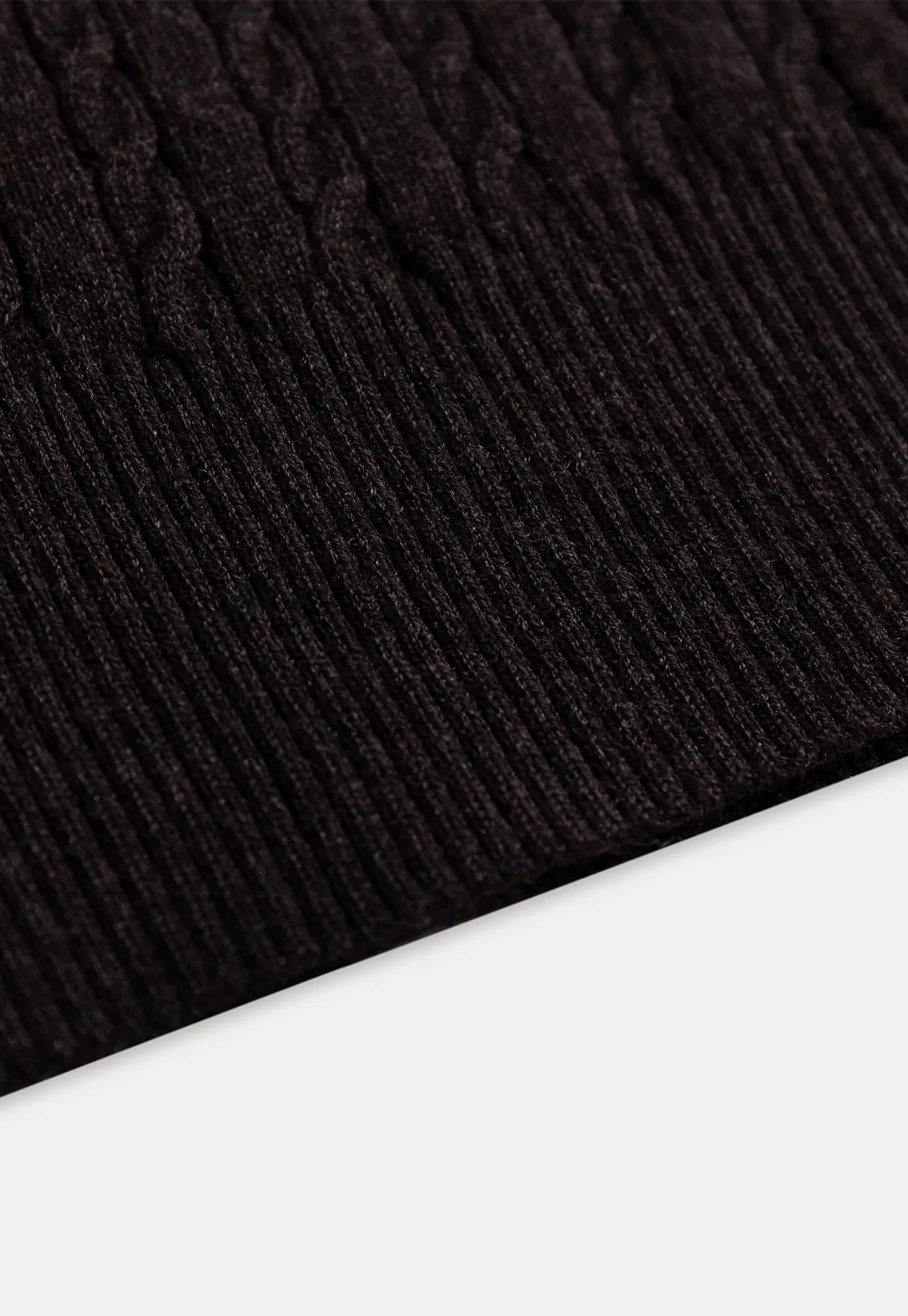 Womens V-Neck Cable Knit Sweater