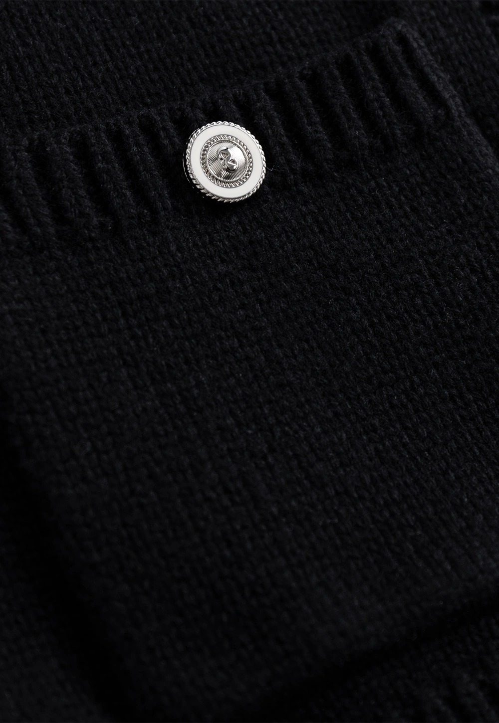 Crew Neck Knit Cardigan with Pockets