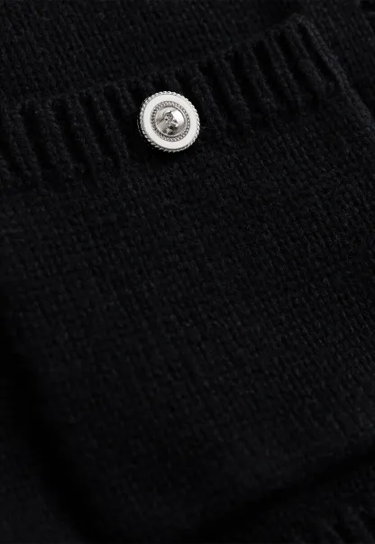 Crew Neck Knit Cardigan with Pockets