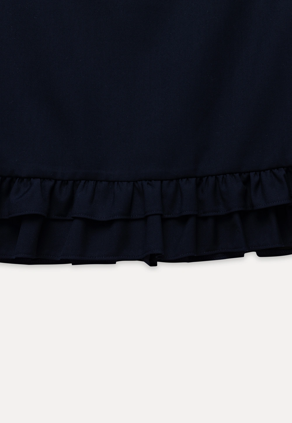 Womens Peter Pan Collar Jacket and Ruffle Hem Skirt Set